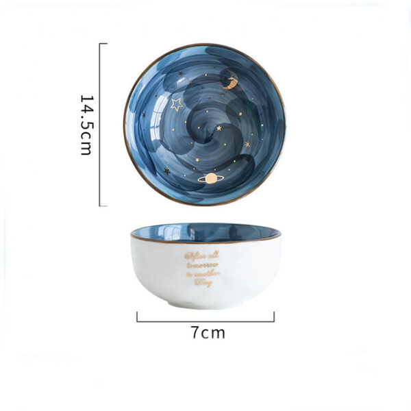 Ceramic Breakfast Salad Bowl With Cute Eating Bowl - Image 2