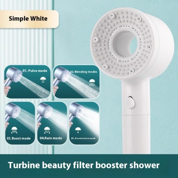 Spray Hair Dryer Shower Head One-click Water Stop Boost Nozzle - Image 3