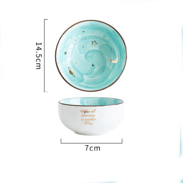 Ceramic Breakfast Salad Bowl With Cute Eating Bowl - Image 3