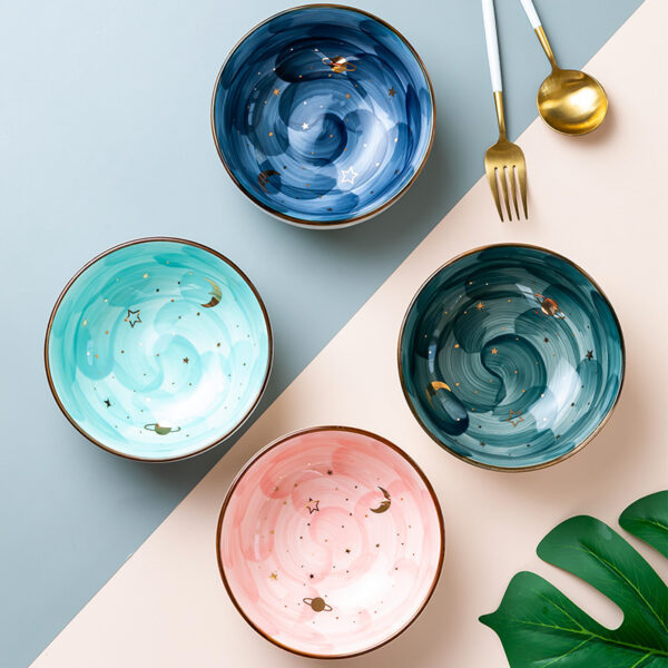 Ceramic Breakfast Salad Bowl With Cute Eating Bowl - Image 7