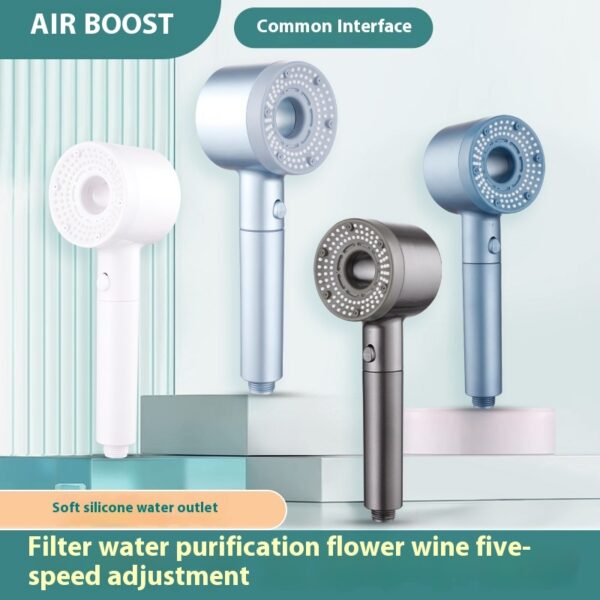 Spray Hair Dryer Shower Head One-click Water Stop Boost Nozzle - Image 9