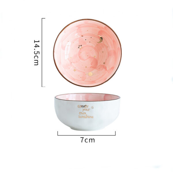 Ceramic Breakfast Salad Bowl With Cute Eating Bowl - Image 4